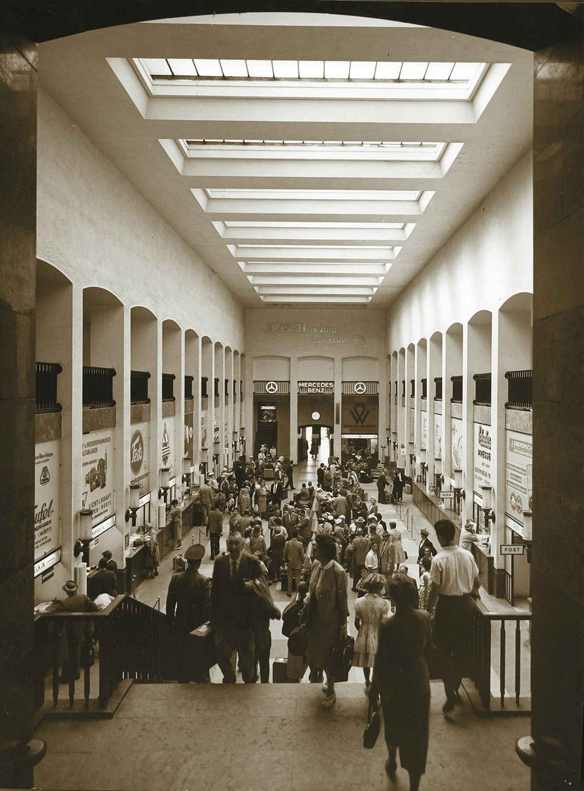Das innere des Terminals im Jahre 1954